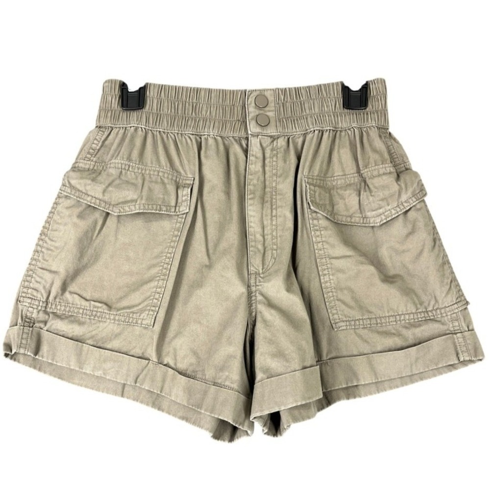 Abercrombie Fitch Cargo Shorts Womens S Khaki Utility High Waist Neutral Minimal